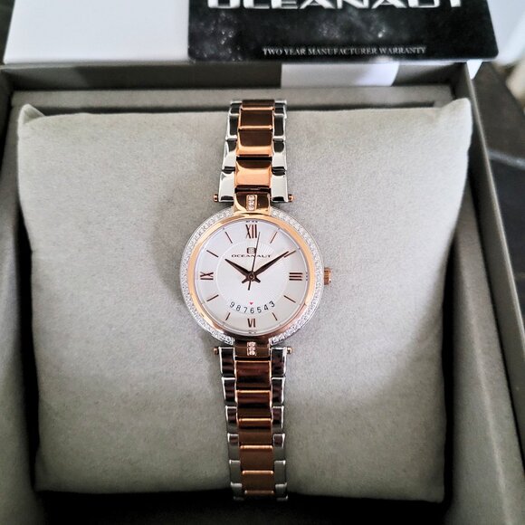 Oceanaut Women's 2-Tone Rose Gold With Swarovski Crystals Watch - Picture 2 of 7